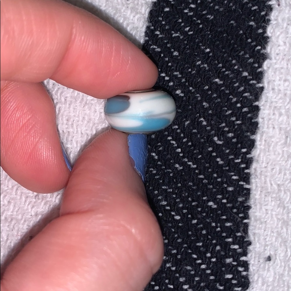 4/$20 Blue & White Sterling Silver Charm